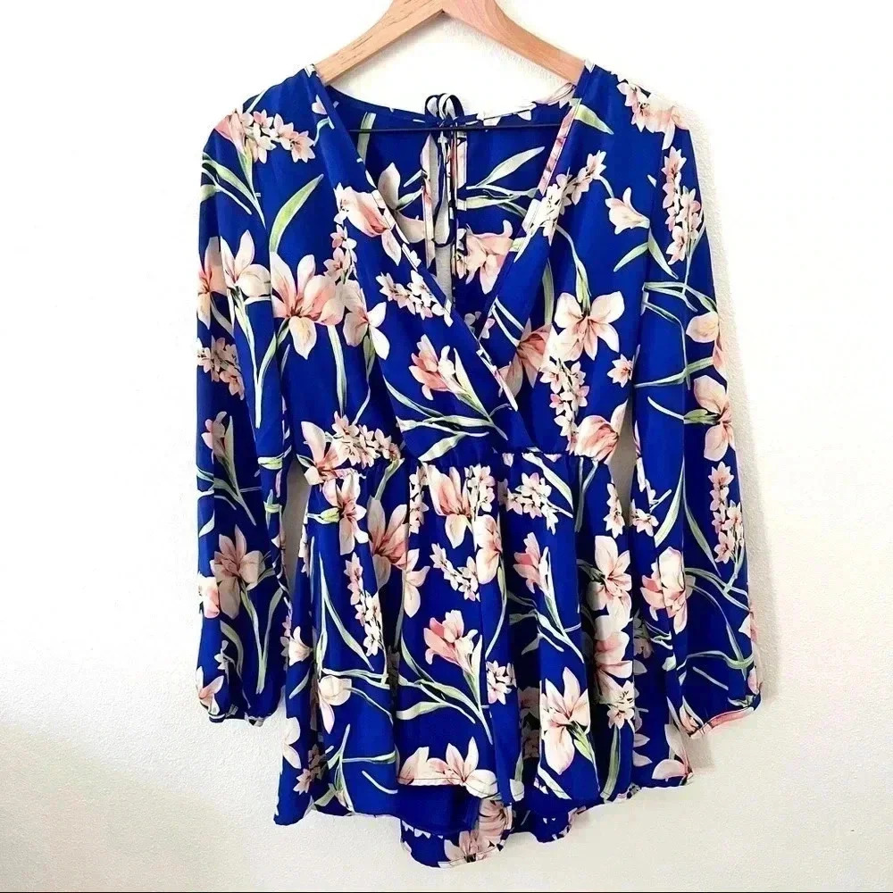 Peach Love Floral Romper